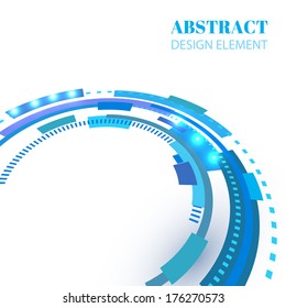 abstract techno blue light design element