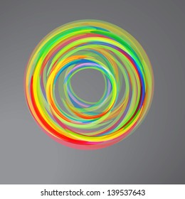 Abstract techno circle background. Can be used for tech-design, as background for business presentation, web and postcards.