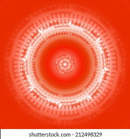Abstract Techno Circle background Vector 