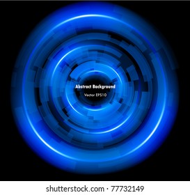 Abstract Techno Circle background. Vector Eps 10.