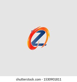 Abstract Techno Circle Fire Letter Z logo icon design concept for technology business or more brand identity.