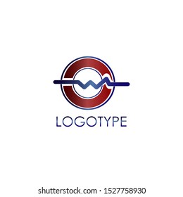Abstract Techno Electronically Circle Line Resistor letter W logo icon design concept  for electrical, electronical and more technology business.