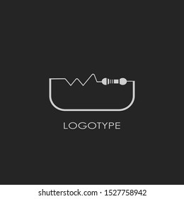 Abstract Techno Electronically Line Resistor  logo icon design concept  for electrical, electronical and more technology business.