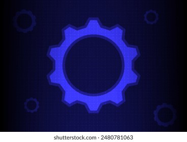 Abstract techno gear background, engineer education concept, cogs, gear engine, futuristic technology, space for text.
