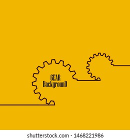Abstract techno gear background with geometric colorful gear wheels. Space for gear text. Vector gears modern mechanism industrial concept. Technology gears background. Gears Vector illustration 