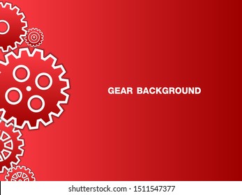Fondo abstracto del engranaje técnico con ruedas geométricas de engranaje coloreadas. Espacio para texto de engranaje. El vector obtiene el concepto industrial del mecanismo moderno. Fondo de los engranajes tecnológicos. Ilustración de los engranajes 