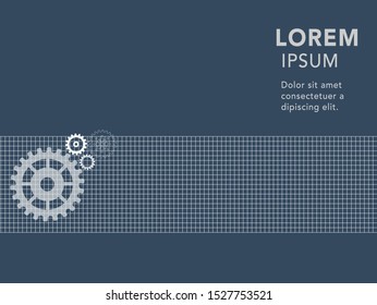 Fondo abstracto del engranaje técnico con ruedas geométricas de engranaje coloreadas. Espacio para texto de engranaje. El vector obtiene el concepto industrial del mecanismo moderno. Fondo de los engranajes tecnológicos. Ilustración de los engranajes 