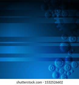Abstract techno gear background with geometric colorful gear wheels. Space for gear text. Vector gears modern mechanism industrial concept. Technology gears background. Gears Vector illustration 