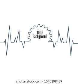 Abstract techno gear background with geometric colorful gear wheels. Space for gear text. Vector gears modern mechanism industrial concept. Technology gears background. Gears Vector illustration 