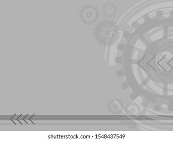 Abstract techno gear background with geometric colorful gear wheels. Space for gear text. Vector gears modern mechanism industrial concept. Technology gears background. Gears Vector illustration 