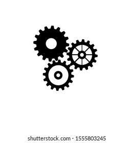 Abstract techno gear background with geometric colorful gear wheels. Space for gear text. Vector gears modern mechanism industrial concept. Technology gears background. gears Vector illustration 