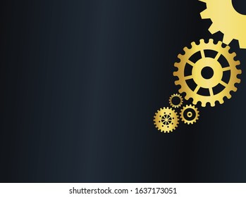 Abstract techno gear background with geometric colorful gear wheels. Space for gear text. Vector gears modern mechanism industrial concept. Technology gears background. gears Vector illustration 