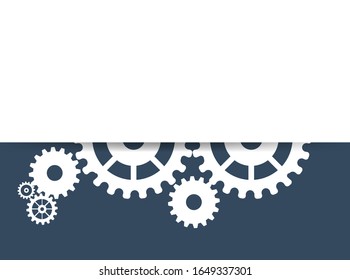 Fondo abstracto del engranaje técnico con ruedas geométricas de engranaje coloreadas. Espacio para texto de engranaje. El vector obtiene el concepto industrial del mecanismo moderno. Fondo de los engranajes tecnológicos. Ilustración de los engranajes 