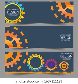 Fondo abstracto del engranaje técnico con ruedas geométricas de engranaje coloreadas. Espacio para texto de engranaje. El vector obtiene el concepto industrial del mecanismo moderno. Fondo de los engranajes tecnológicos. Ilustración de los engranajes 