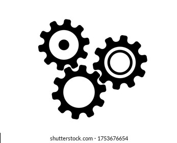 Abstract techno gear background with geometric colorful gear wheels. Space for gear text. Vector gears modern mechanism industrial concept. Technology gears background. Gears Vector illustration 