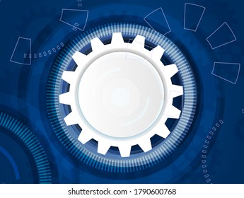 Abstrakter Techno-Hintergrund mit geometrisch bunten Zahnräder. Platz für den Text des Fanggeräts. Vector Zahnräder moderne Mechanik Industriekonzept. Technologie, Zahnräder, Hintergrund. Zahnräder, Vektorgrafik 