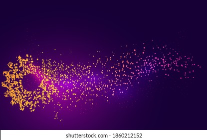 Abstract techno gear background with geometric colorful gear wheels. Space for gear text. Vector gears modern mechanism industrial concept. Technology gears background. Gears Vector illustration 