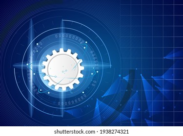 Resumen del fondo del engranaje técnico con ruedas geométricas de engranajes de colores. Espacio para el texto del engranaje. El vector utiliza el concepto industrial del mecanismo moderno. Fondo de la tecnología. Ilustración del vector de engranajes 