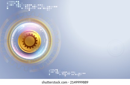 Abstrakter Techno-Hintergrund mit geometrisch bunten Zahnräder. Platz für den Text des Fanggeräts. Vector Zahnräder moderne Mechanik Industriekonzept. Technologie, Zahnräder, Hintergrund. Zahnräder, Vektorgrafik 