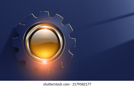 Abstract techno gear background with geometric colorful gear wheels. Space for gear text. Vector gears modern mechanism industrial concept. Technology gears background. Gears Vector illustration 