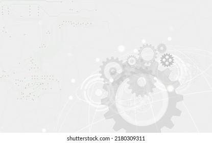 Resumen del fondo del engranaje técnico con ruedas geométricas de engranajes de colores. Espacio para el texto del engranaje. El vector utiliza el concepto industrial del mecanismo moderno. Fondo de la tecnología. Ilustración del vector de engranajes 