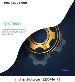 Abstract techno gear background with geometric colorful gear wheels. Space for gear text. Vector gears modern mechanism industrial concept. Technology gears background. Gears Vector illustration 