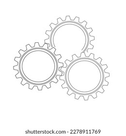 Abstract techno gear background with geometric colorful gear wheels. Space for gear text. Vector gears modern mechanism industrial concept. Technology gears background. Gears Vector illustration 