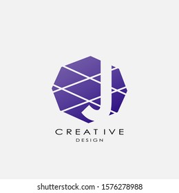 Abstract Techno Geometrical letter J logo icon design concept hidden letter J logo icon for initial, company identity and more brand.
