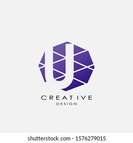 Abstract Techno Geometrical letter U logo icon design concept hidden letter U logo icon for initial, company identity and more brand.
