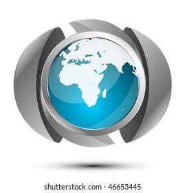 Abstract techno globe