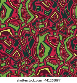 Abstract techno glyphs- vector seamless pattern.