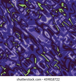 Abstract techno glyphs- vector seamless pattern.