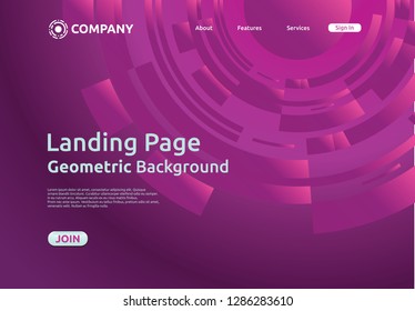 Abstract Techno Landing Page Template