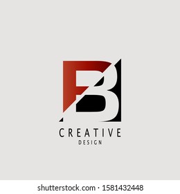 Abstract Techno Letter B logo. Vector design concept geometrical shape with  letter B logo icon.
