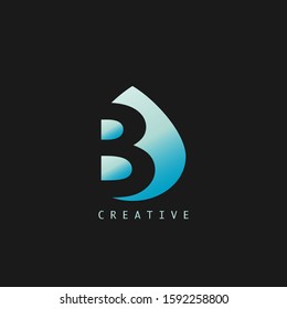 Abstract Techno Letter B Logo Icon, vector design concept water drop shape with  letter  logo icon.