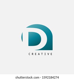 Abstract Techno Letter D  Logo Icon, vector design concept petal shape with  letter  logo icon for technology, business, finance, initials and more business identity.