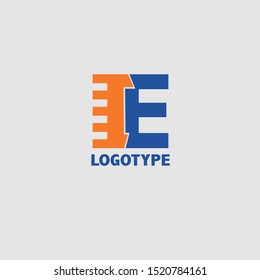Abstract techno letter E logo icon vector design concept.