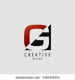 Abstract Techno Letter G logo. Vector design concept geometrical shape with  letter G logo icon.