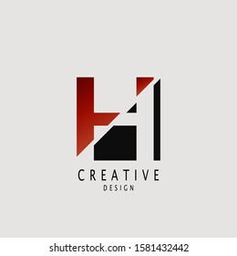 Abstract Techno Letter H logo. Vector design concept geometrical shape with  letter H logo icon.