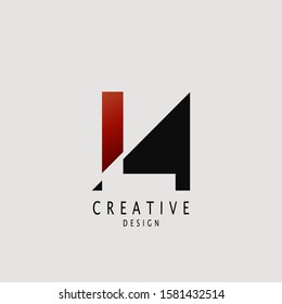 Abstract Techno Letter L logo. Vector design concept geometrical shape with  letter L  logo icon.