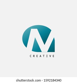 Abstract Techno Letter M Logo Icon, vector design concept petal shape with  letter  logo icon for technology, business, finance, initials and more business identity.