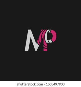 Abstract techno letter MP logo icon for business, networking, and more brands