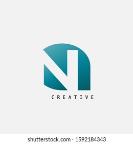 Abstract Techno Letter N Logo Icon, vector design concept petal shape with  letter  logo icon for technology, business, finance, initials and more business identity.