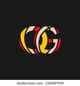 Abstract techno letter OG logo icon for business, networking, and more brands