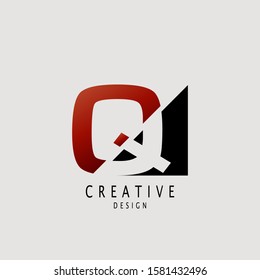 Abstract Techno Letter Q logo. Vector design concept geometrical shape with  letter Q logo icon.