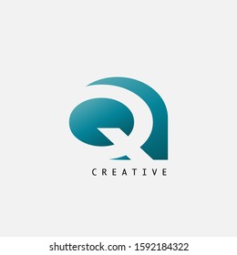 Abstract Techno Letter Q Logo Icon, vector design concept petal shape with  letter  logo icon for technology, business, finance, initials and more business identity.
