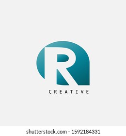 Abstract Techno Letter R Logo Icon, vector design concept petal shape with  letter  logo icon for technology, business, finance, initials and more business identity.
