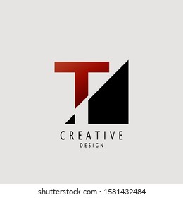 Abstract Techno Letter T logo. Vector design concept geometrical shape with  letter T logo icon.