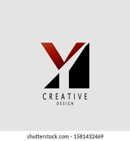 Abstract Techno Letter Y logo. Vector design concept geometrical shape with  letter Y  logo icon.