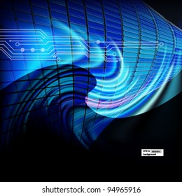 abstract techno line background